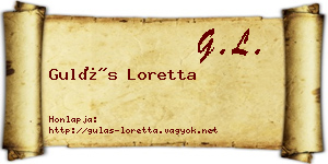 Gulás Loretta névjegykártya